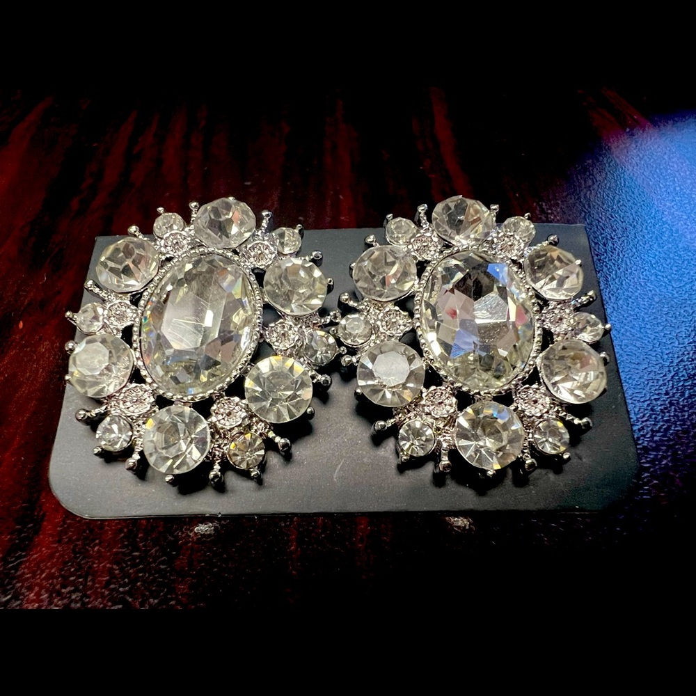 Rhinestone Detailed Stud Earrings